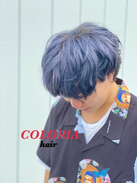 カラリア(COLORIA) マッシュウルフ×ネイビーブルー