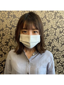 ヘアー コパイン(HAIR COPAIN) 外ハネボブ/ミディアムボブ/ベージュカラー[熊本/髪質改善]