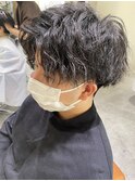 センターパート×ツイストスパイラル