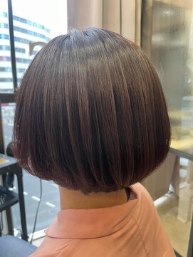 エクラート リラ 立川店(ECLART lilas.) 丸みボブ×縮毛矯正