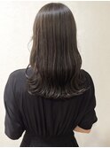 ブリーチ無し・透け感グレージュカラー