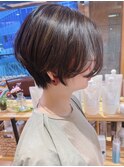 【morio 原宿】コントラストハイライト　耳かけハンサムショート