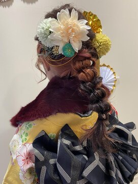 クロップ エス 湘南辻堂(crop es) cropes辻堂谷川　成人式ヘア ポニーアレンジ