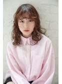 【F.】中崎町20代30代フェミニンミディアムパーマ
