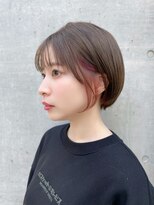 ハニーシブヤ(HONEY shibuya) 20代30代大人可愛いインナーカラーショートボブ☆デザインカラー