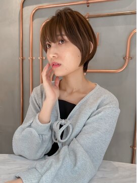 ロンド エスポワール 錦糸町(Lond espoir) 前髪ピンクベージュマチルダボブ【錦糸町/ショート】