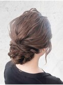 ヘアセット カジュアルアレンジ ゆるシニョン 【mt___213r】