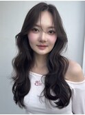 韓国ヘアヨシンモリヘアウェーブレイヤーカットグレージュ