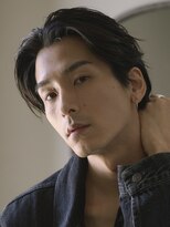 センターパートニュアンスパーマワンカールパーマ韓国コンマヘア
