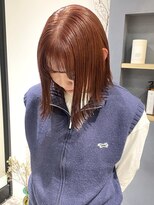 ラミエバイメルト 下北沢(lamie by melt)&nbsp;花田/ボブ/デザインカラー/ピンクベージュ/下北沢/切りっぱなし