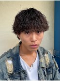 マッシュウルフ波巻きパーマスパイラルパーマシャドウパーマ
