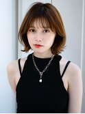  ◯フェイスレイヤーハッシュカットくびれボブパーマ流し前髪