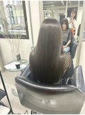 オリーブブラウン/鹿屋ロング/ロングスタイル/艶髪カラー