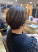 大人ショートボブ　ハイライト