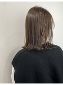大人美人外ハネボブショコラアッシュ前髪小顔カットモテ髪