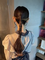 シャルムバイケンジ(Charm.by KENJE)&nbsp;【ローポニーテール】結婚式/二次会/同窓会/銀座/有楽町/ヘア