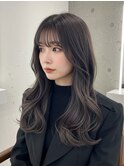 大人韓国ロング★透明感カラー/レイヤーカット/ヘッドスパ/前髪