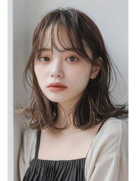 ラナ 新宿(lana) ミディアム/外ハネ/シースルーバング/【lana hair新宿】