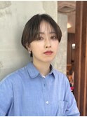 シースルーバングのの大人マッシュショート青山表参道