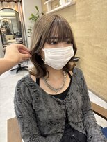 キキ(kiki by KENJE) ミルクティー/インナーカラー/フェイスフレーミング