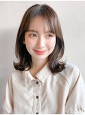 モテ髪アプリコットオレンジこなれヘア外ハネボブくびれヘア