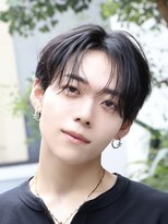 オーシャントーキョー 心斎橋(OCEAN TOKYO WEST)&nbsp;メンズヘアナチュラル黒髪センターパートコンマバングラフヘア