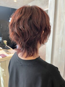 福山人気20代30代40代くせ毛活かしゆるふわパーマレイヤーウルフ