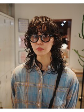 ミディアムウルフパーマ