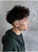 刈り上げセンターパート/波巻きツイストスパイラル/群馬高崎