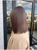 透明感ラベンダーベージュ×まとまりボブ