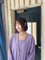 ニーゼロゼロナナ(2007)&nbsp;【王道愛され】切りっぱなしボブ×艶カラー