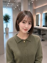 フォト 新宿三丁目(foto) 髪質改善縮毛矯正地毛風ストレート切りっぱなしボブ