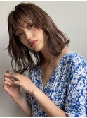 大人かわいいシースルーボブ&ウザバング
