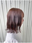 切りっぱなしミディアムボブ【藤枝/髪質改善/インナーカラー】