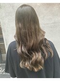 S/A大人可愛いデジタルパーマ抜け感オリーブアッシュベージュ