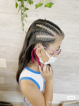 ロカット サロン(Roquat Salon) キッズダンサーコーンロウアレンジ【立川/エクステ/立川/袴】