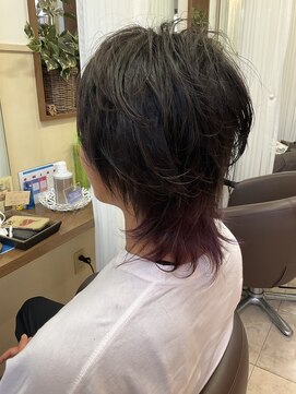 コアフィールフィス(COIFFURE fils) 【見附　今町】ブリーチONカラー　裾カラー　パープル　パンク