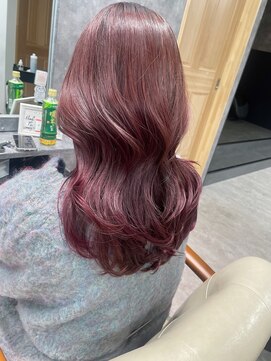 フォンド 津田沼(fond.) 黒髪/グレーベージュ/レイヤーロング/前髪パーマ/津田沼