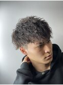 20代30代ツーブロックマッシュツイストスパイラルパーマ