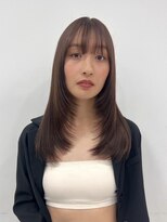 キャラハーフ 池袋東口店(KYARA HALF)&nbsp;レイヤーカット/イノアカラー/ショコラブラウン/オイルカラー