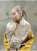 成人式ヘアセット＋振袖着付け★タイト編みおろし/ハイトーン