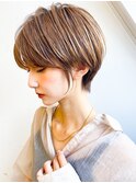 20代30代40代ワンカール小顔補正立体カットブラウンアッシュ