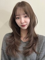 アンカーバイナチュラル(anchor by natural)&nbsp;韓国風/レイヤー/小顔/前髪カット/髪質改善/グレージュ/透明感