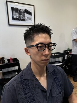 アップバングフェードスタイル　〈高円寺〉〈バーバー〉