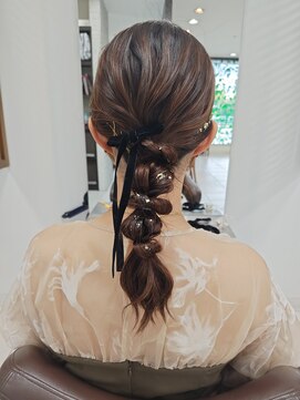 クリック 鎌取店 編みおろしアレンジ