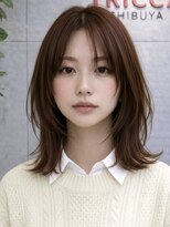 トリッカ シブヤ(TRICCA SHIBUYA)&nbsp;ミディアムレイヤー/小顔カット/透明感カラー/ツヤ髪/似合わせ