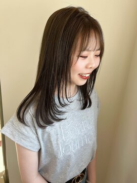 ヘアーデザイン イーエックスターバン(Hair Design ex Turban) レイヤー×オリーブベージュ