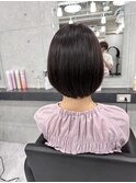 小顔ひし形 レイヤーカット 透明感カラー