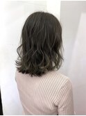 ゆるフワフェミニンミディアム・ハイライトグレージュ