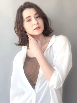 サロン(Salon) スタイリング簡単！外ハネボブアッシュブラウン/Salon銀座 菅野